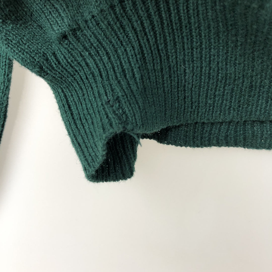 Vintage Eddie Bauer cotton knit sweater, men's size XL cotton green type Vintage Second Hand
