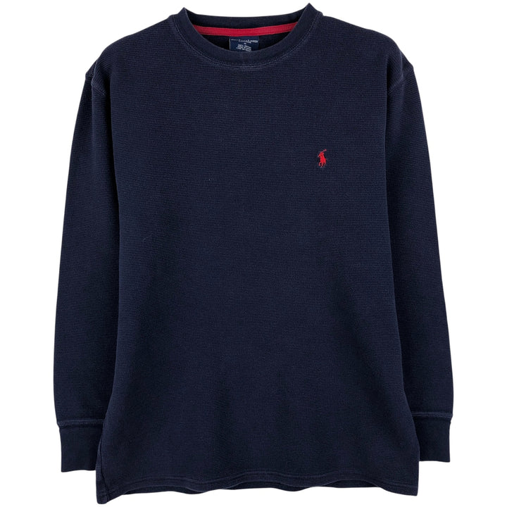 Ralph Lauren POLO RALPH LAUREN SLEEPWEAR Thermal Long T-Shirt, Men's Size Medium cotton navy blue type Vintage Second Hand