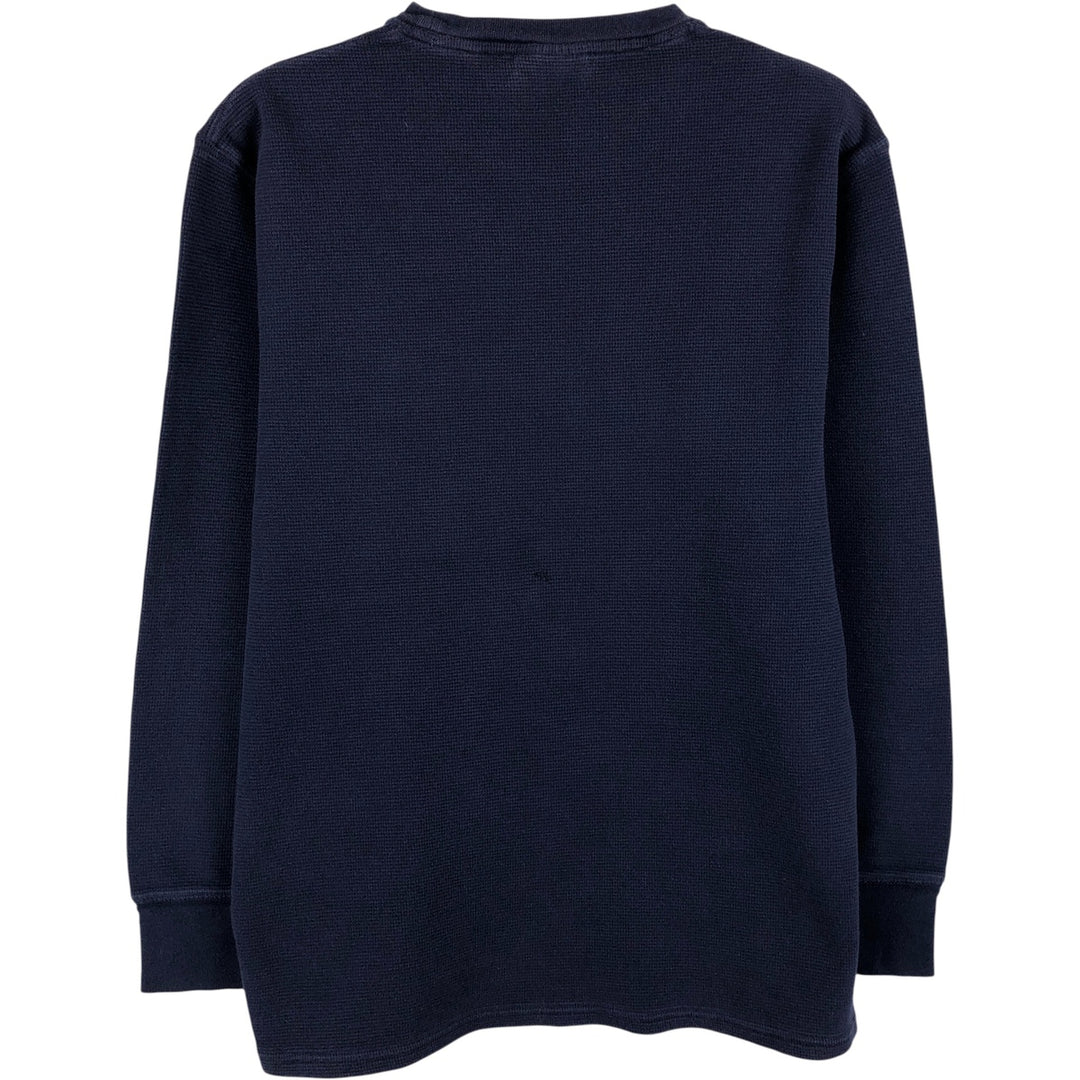 Ralph Lauren POLO RALPH LAUREN SLEEPWEAR Thermal Long T-Shirt, Men's Size Medium cotton navy blue type Vintage Second Hand