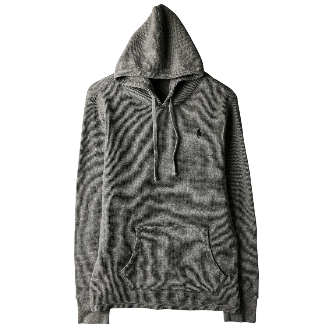 Ralph Lauren POLO RALPH LAUREN Hooded Thermal Long T-Shirt Waffle Men's M cotton gray type Vintage Second Hand