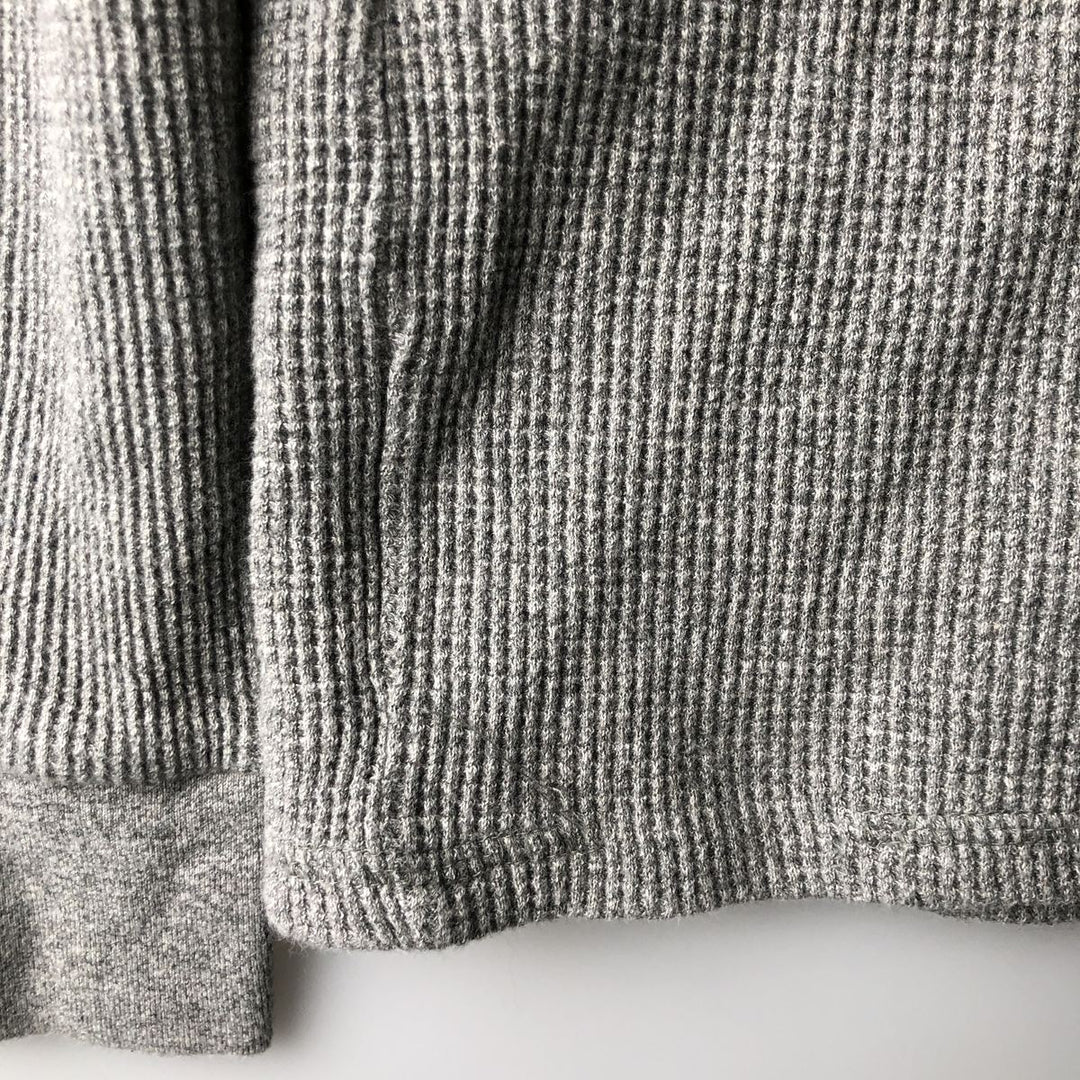 Ralph Lauren POLO RALPH LAUREN Hooded Thermal Long T-Shirt Waffle Men's M cotton gray type Vintage Second Hand