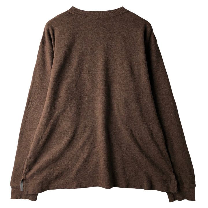 LLBean Thermal Long T-Shirt, Men's XL cotton brown type Vintage Second Hand