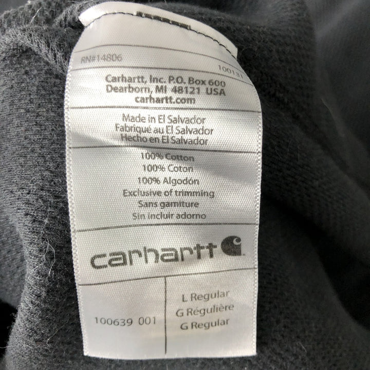 Carhartt Thermal Long T-shirt, Men's Size L cotton black type Vintage Second Hand
