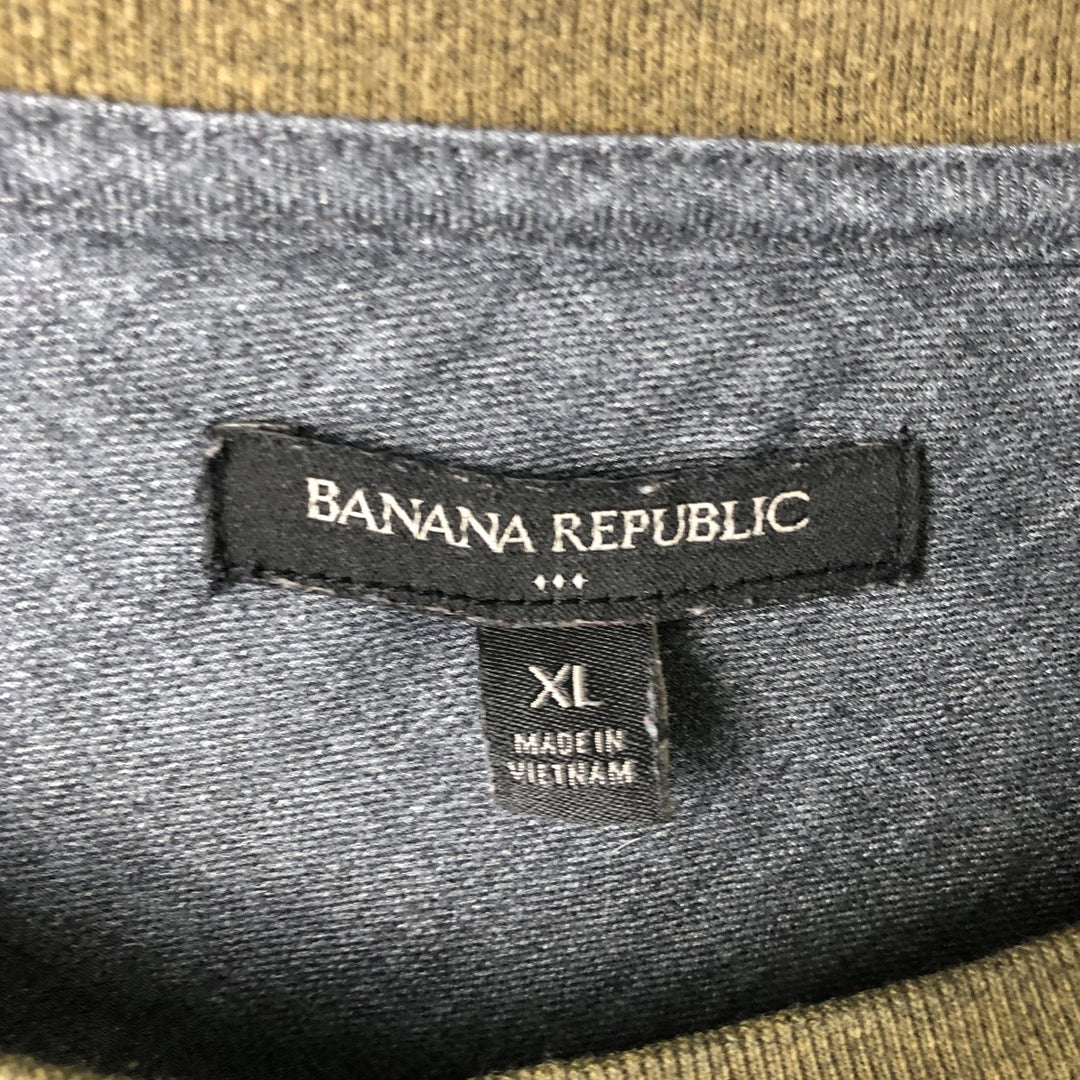 Banana Republic Thermal Long T-Shirt, Men's XL cotton Khaki type Vintage Second Hand