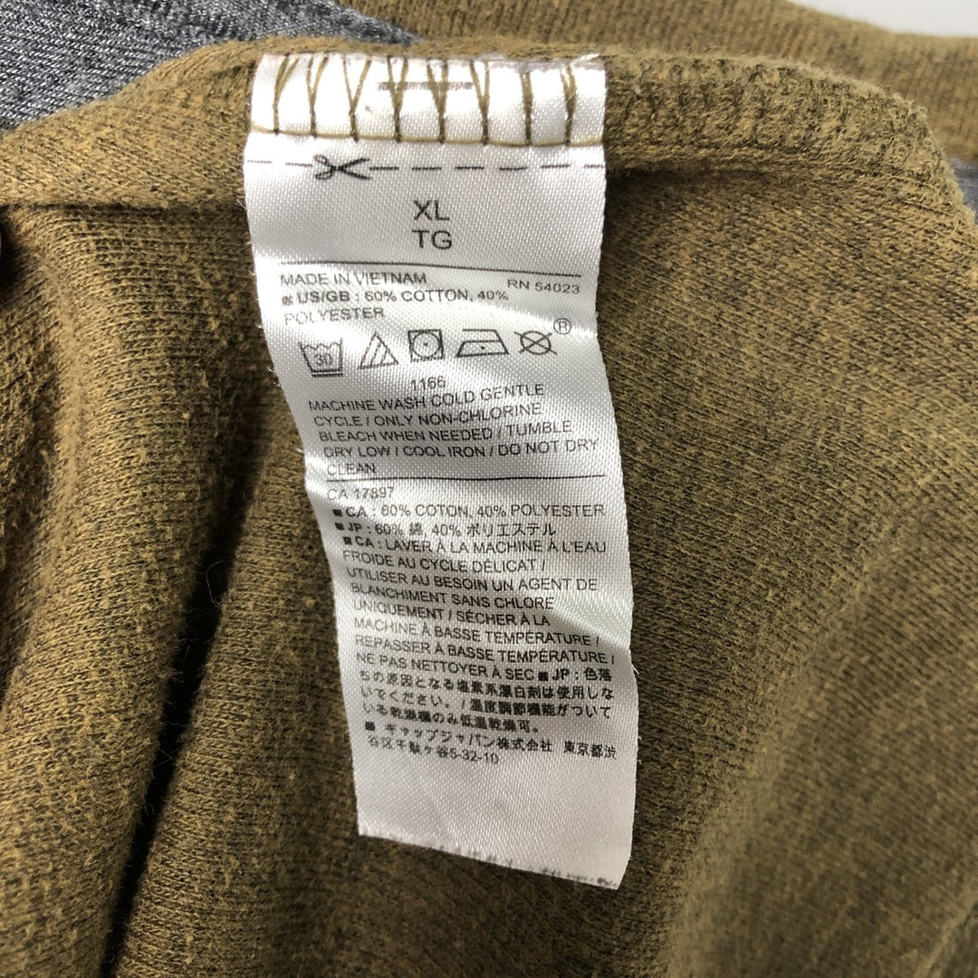 Banana Republic Thermal Long T-Shirt, Men's XL cotton Khaki type Vintage Second Hand