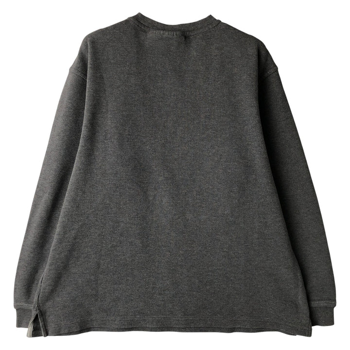 LLBean Thermal Long T-shirt, Men's M size cotton gray type Vintage Second Hand