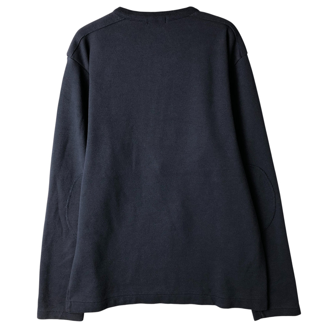 GAP Henley Neck Thermal Long T-Shirt, Men's Size L cotton navy blue type Vintage Second Hand