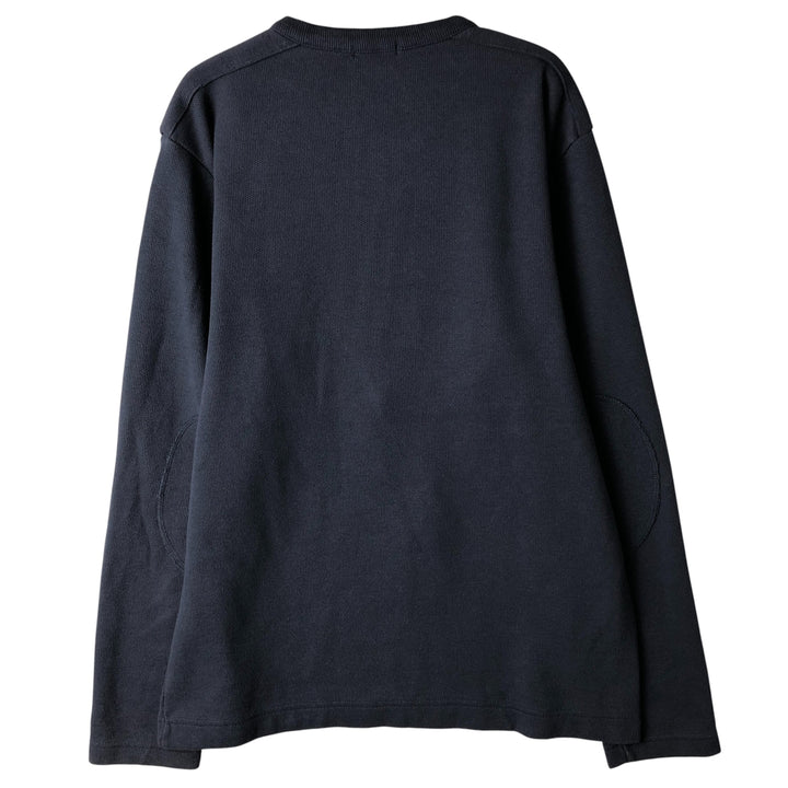 GAP Henley Neck Thermal Long T-Shirt, Men's Size L cotton navy blue type Vintage Second Hand