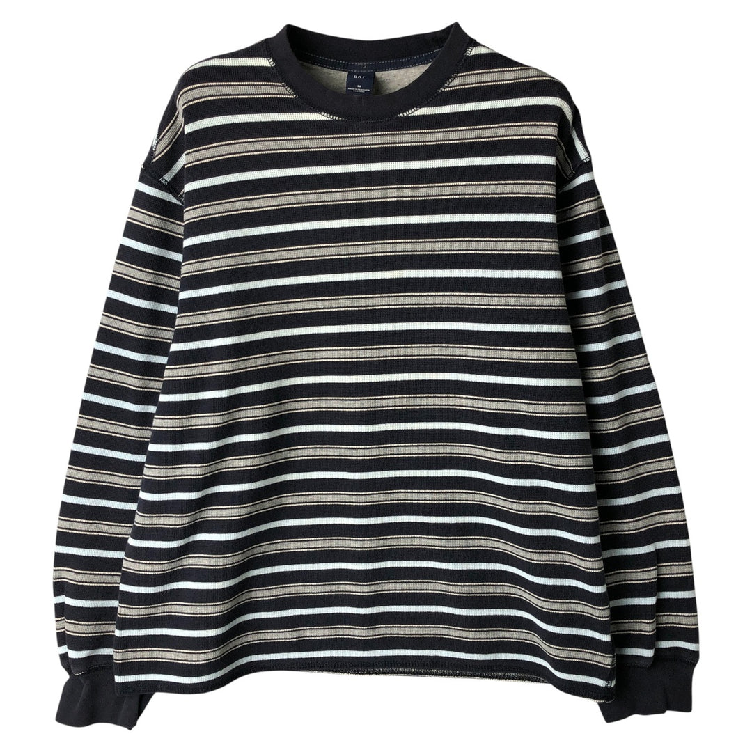 GAP Multi-Border Thermal Long T-Shirt, Men's Size M unclear navy blue type Vintage Second Hand