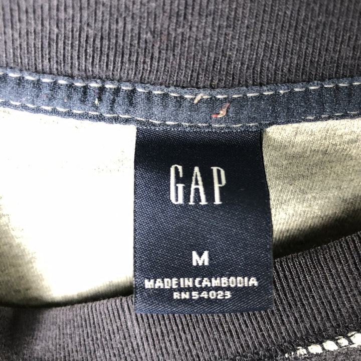 GAP Multi-Border Thermal Long T-Shirt, Men's Size M unclear navy blue type Vintage Second Hand