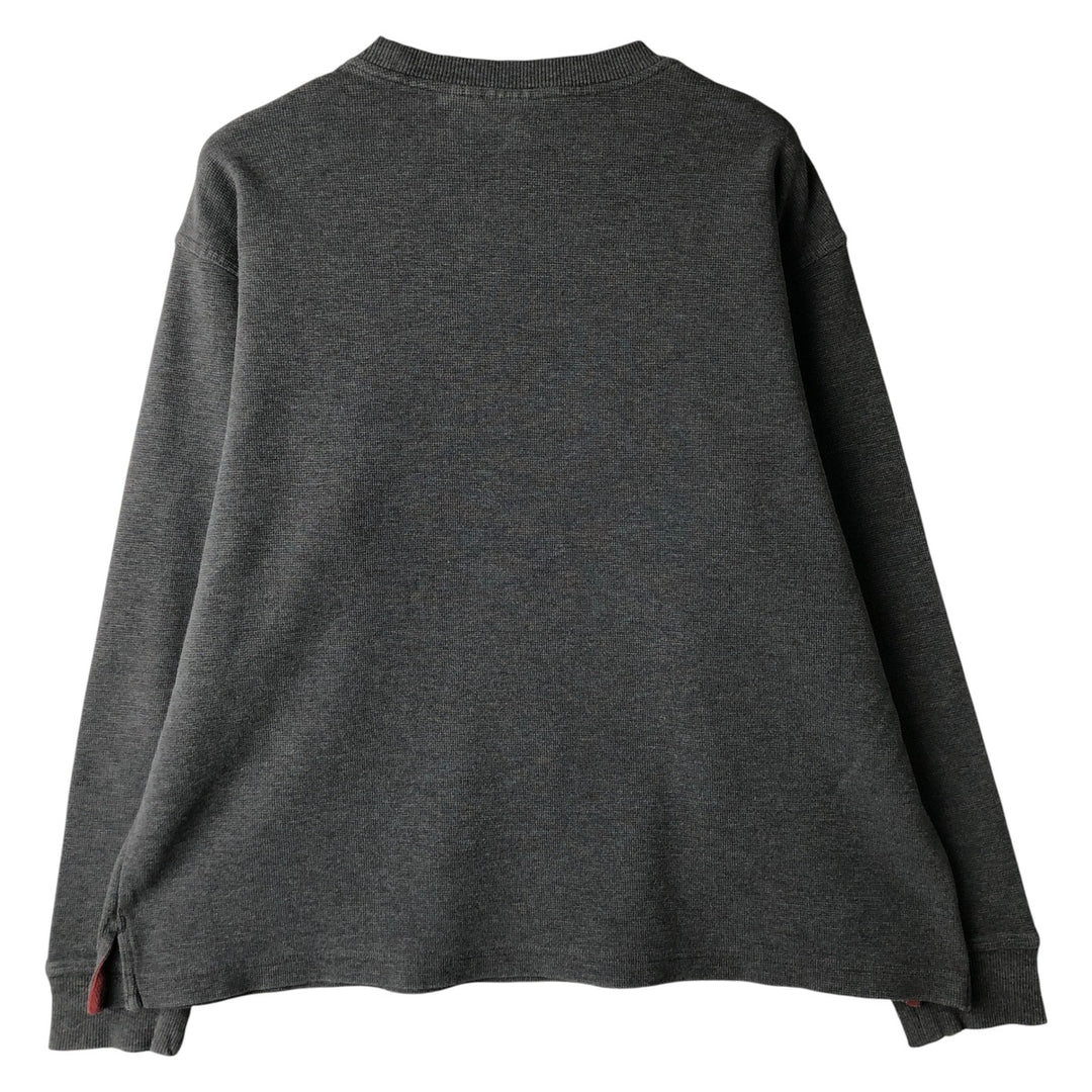 Vintage LLBean thermal long sleeve T-shirt from the 90'S to 00s, size L, men's. cotton gray type Vintage Second Hand