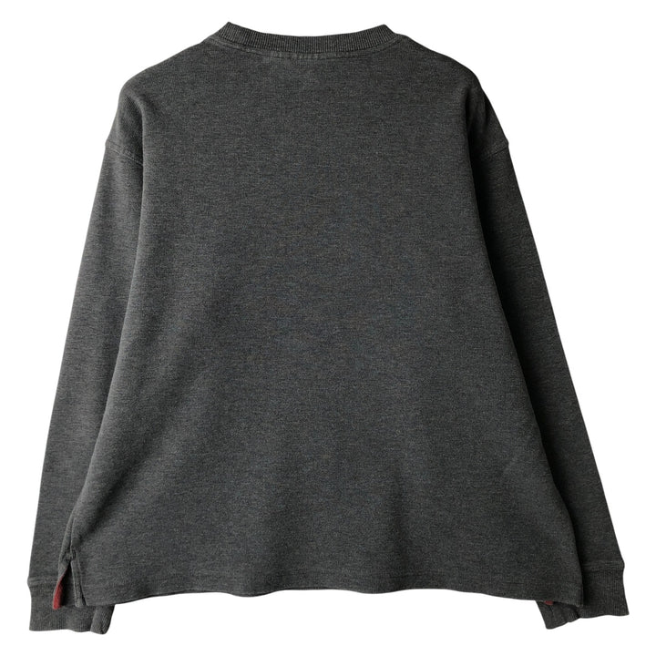 Vintage LLBean thermal long sleeve T-shirt from the 90'S to 00s, size L, men's. cotton gray type Vintage Second Hand