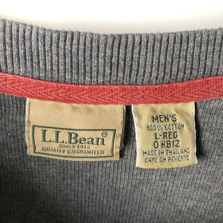 Vintage LLBean thermal long sleeve T-shirt from the 90'S to 00s, size L, men's. cotton gray type Vintage Second Hand