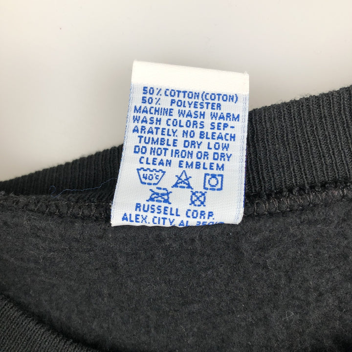 90'S Russell College Sweatshirt, Made in USA, Men's XL, Vintage cotton black type Vintage Second Hand