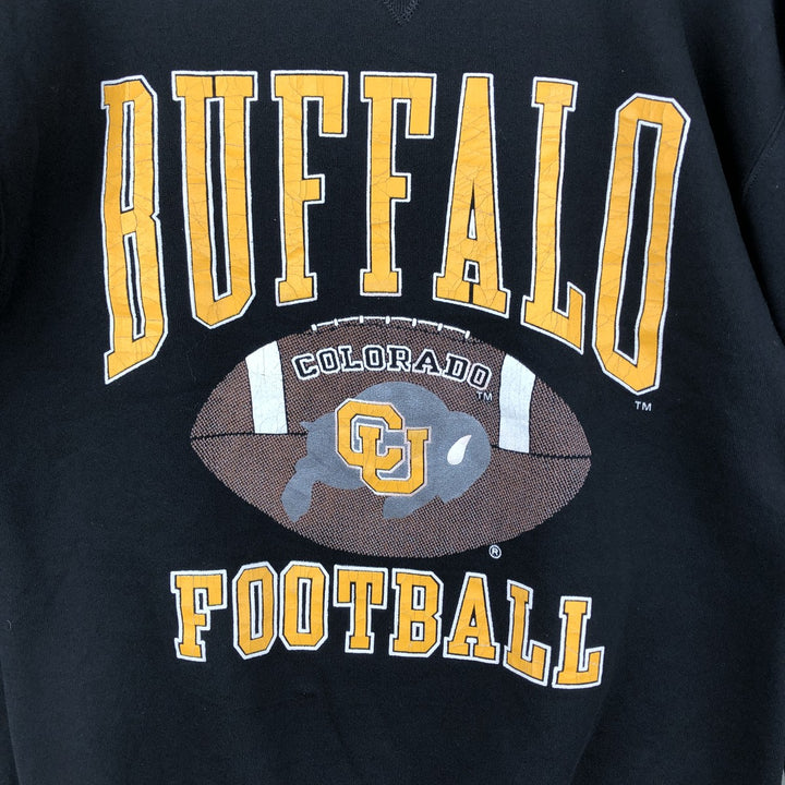 90'S Russell College Sweatshirt, Made in USA, Men's XL, Vintage cotton black type Vintage Second Hand