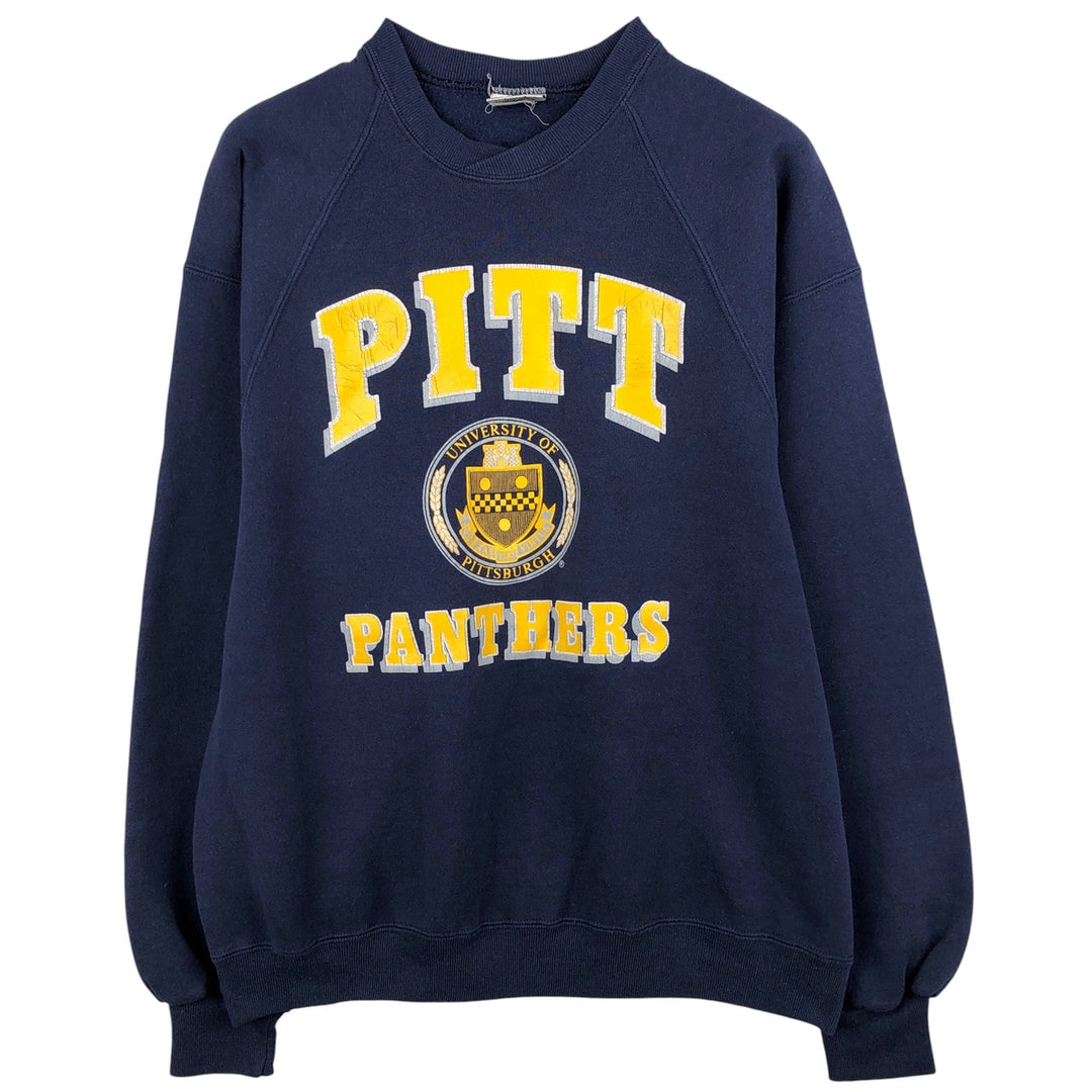 90'S GEAR FOR SPORTS College Sweatshirt, Made in USA, Men's XL, Vintage Triple Print polyester navy blue type Vintage Second Hand