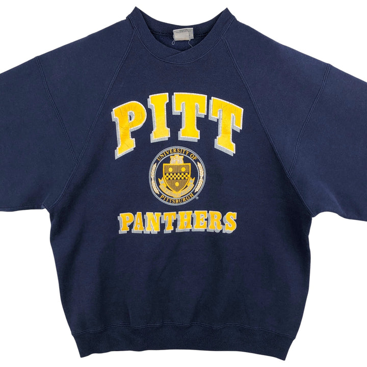 90'S GEAR FOR SPORTS College Sweatshirt, Made in USA, Men's XL, Vintage Triple Print polyester navy blue type Vintage Second Hand