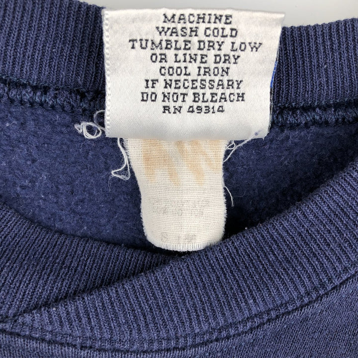 90'S GEAR FOR SPORTS College Sweatshirt, Made in USA, Men's XL, Vintage Triple Print polyester navy blue type Vintage Second Hand