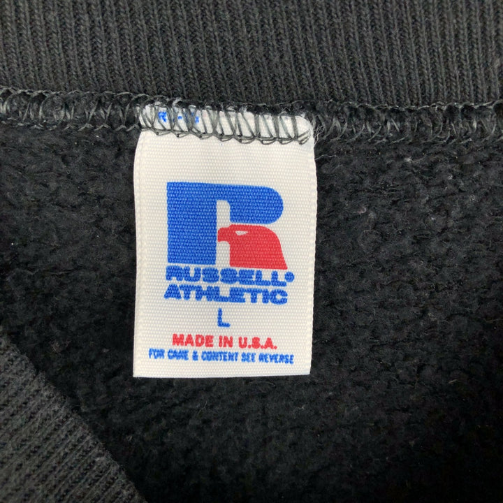 Vintage 1990'S Russell sweatshirt, made in the USA, size L, men's polyester navy blue type Vintage Second Hand