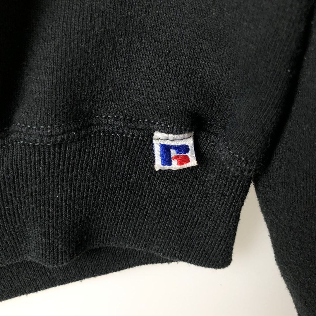 Vintage 1990'S Russell sweatshirt, made in the USA, size L, men's polyester navy blue type Vintage Second Hand