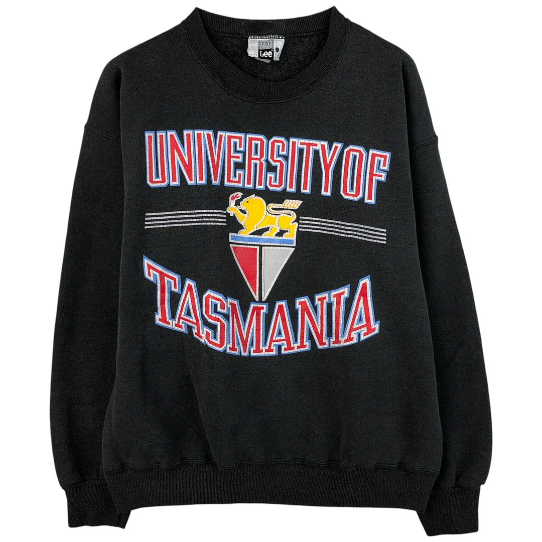 Vintage 90'S Lee Heavy Weight College Sweatshirt, Made in USA, Men's Size L unclear Charcoal Vintage Second Hand