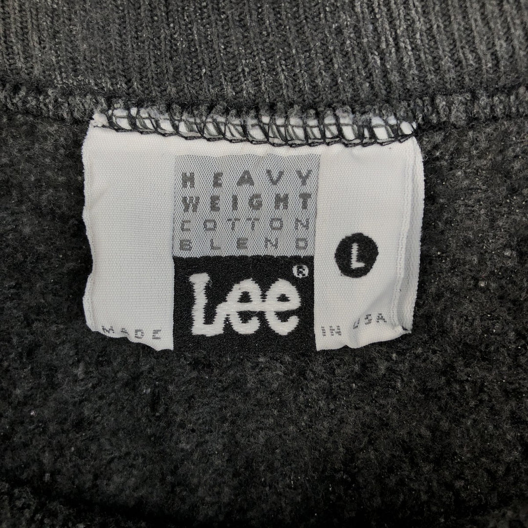 Vintage 90'S Lee Heavy Weight College Sweatshirt, Made in USA, Men's Size L unclear Charcoal Vintage Second Hand