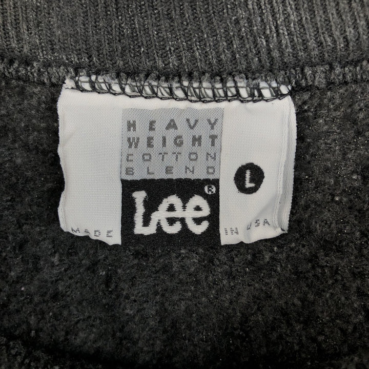 Vintage 90'S Lee Heavy Weight College Sweatshirt, Made in USA, Men's Size L unclear Charcoal Vintage Second Hand