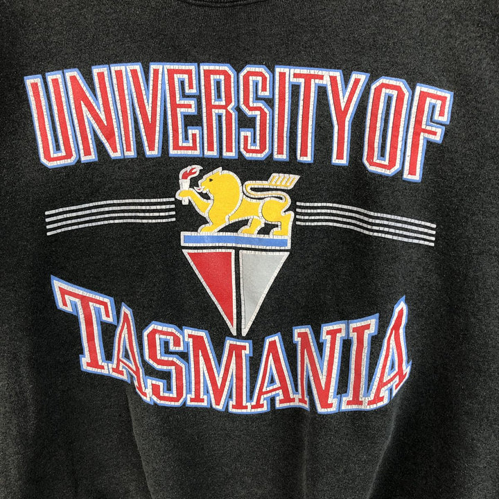 Vintage 90'S Lee Heavy Weight College Sweatshirt, Made in USA, Men's Size L unclear Charcoal Vintage Second Hand