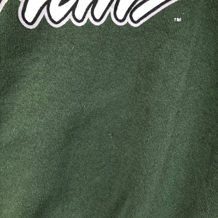 90'S Trau and Loevner Michigan State University College Character Sweatshirt, Made in USA, Men's Size XXXL cotton Green type dark green Vintage Second Hand