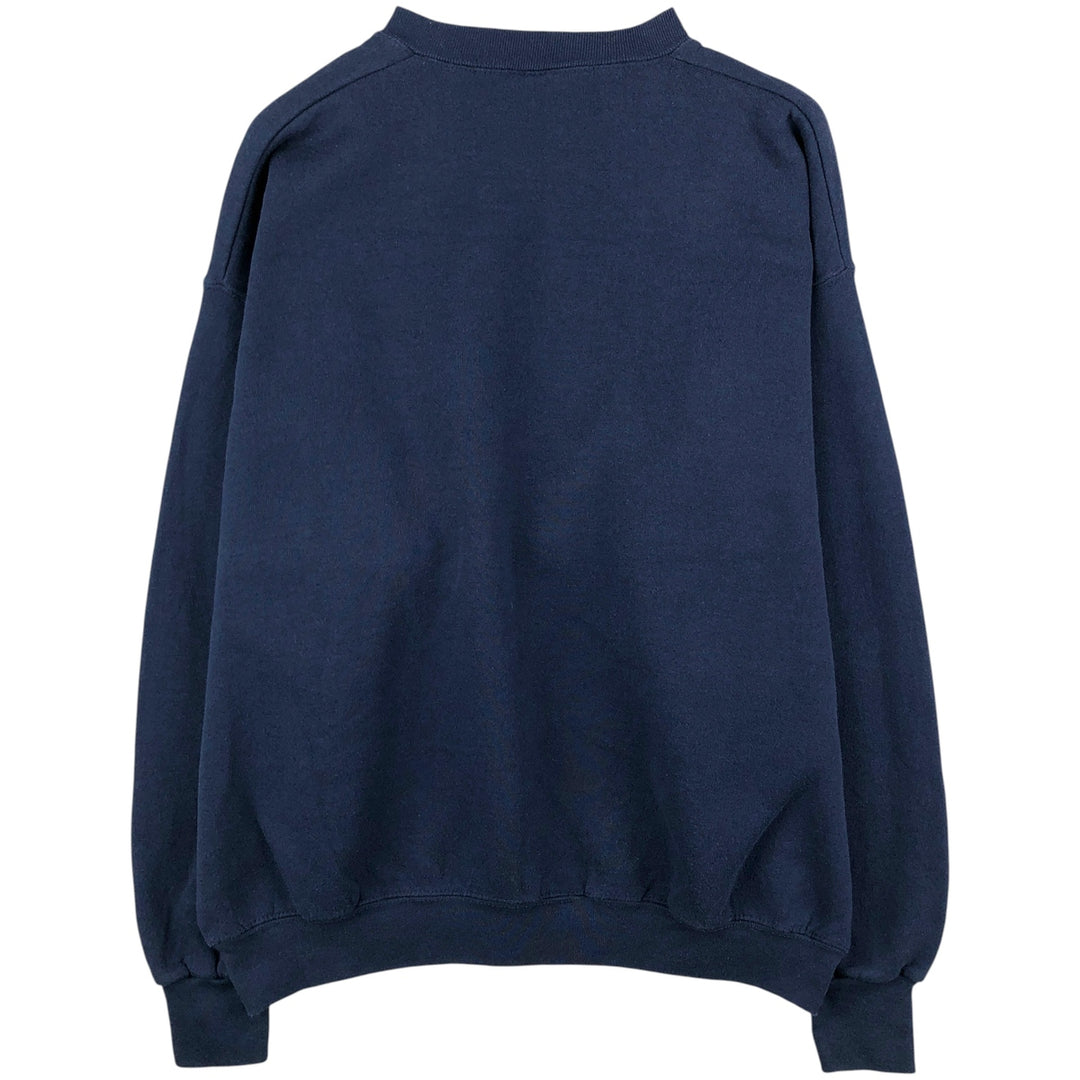 90'S Fruit of the Loom College Sweatshirt, Made in USA, Men's XL, Vintage cotton navy blue type Vintage Second Hand