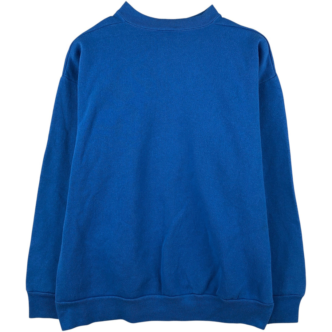 Vintage 90'S Logo 7 Inc. Heavy Weight College Sweatshirt, Made in USA, Men's Size Medium cotton blue type Vintage Second Hand