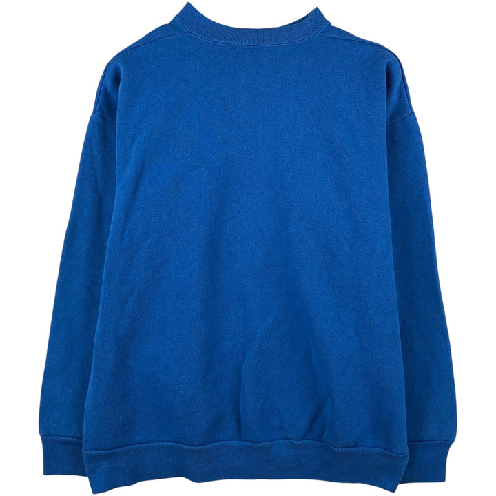 Vintage 90'S Logo 7 Inc. Heavy Weight College Sweatshirt, Made in USA, Men's Size Medium cotton blue type Vintage Second Hand