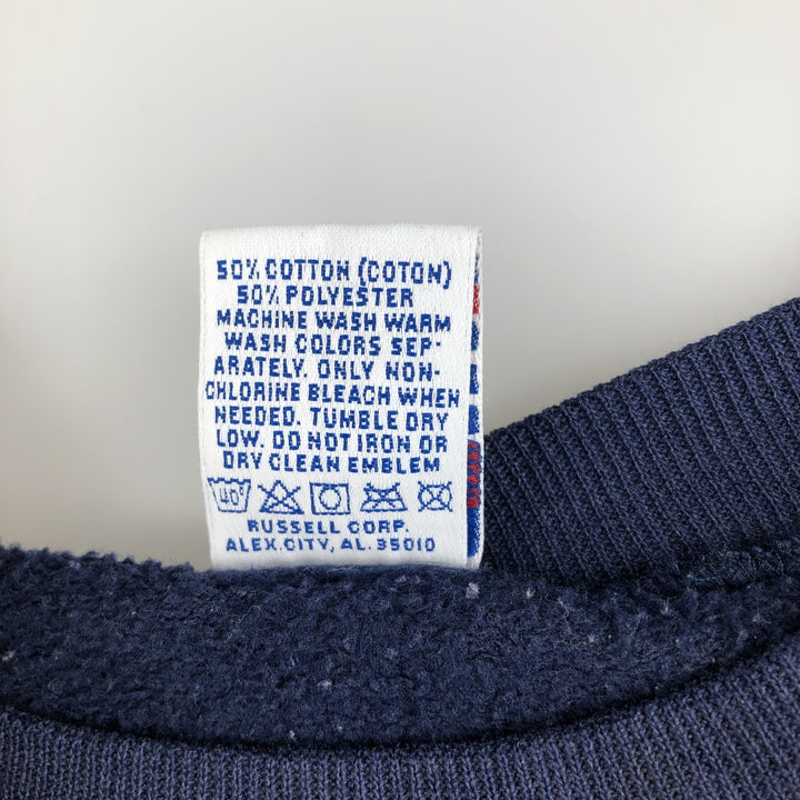 90'S Russell UCLA college sweatshirt, made in the USA, men's size M, vintage cotton navy blue type Vintage Second Hand