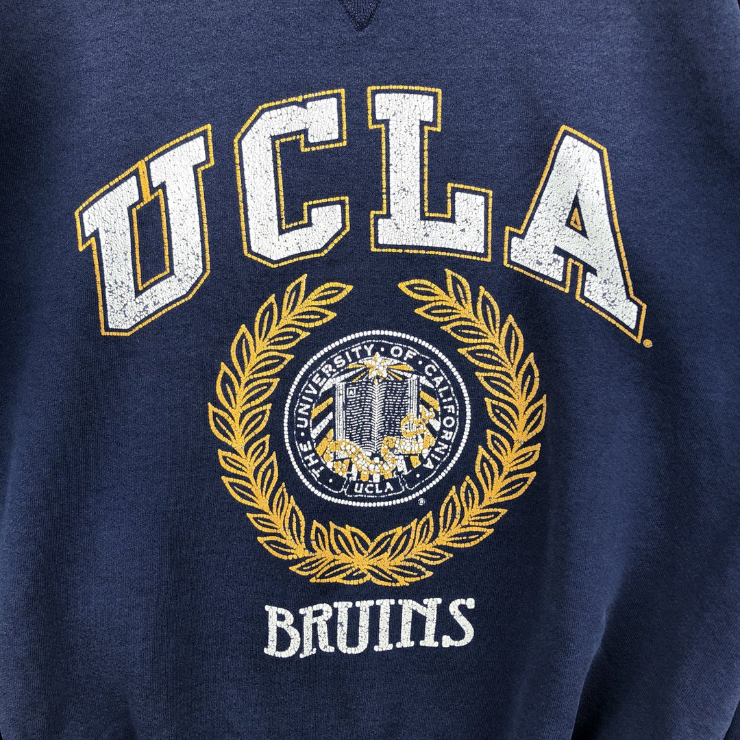 90'S Russell UCLA college sweatshirt, made in the USA, men's size M, vintage cotton navy blue type Vintage Second Hand