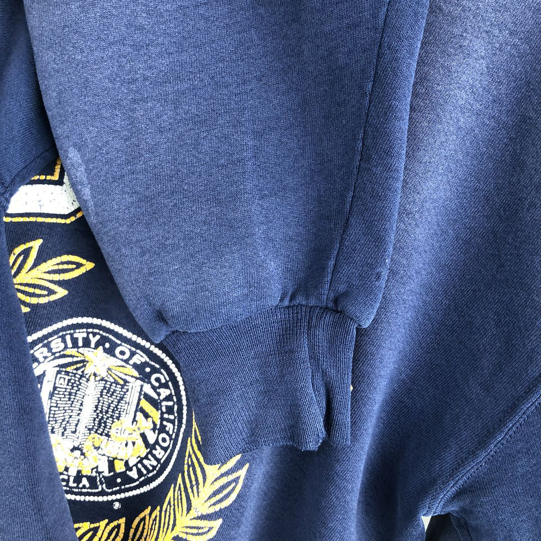 90'S Russell UCLA college sweatshirt, made in the USA, men's size M, vintage cotton navy blue type Vintage Second Hand