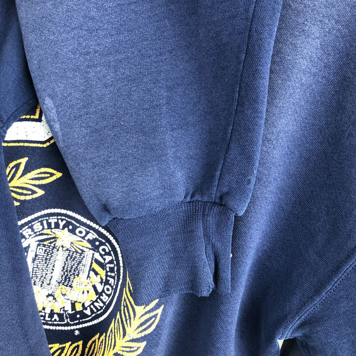 90'S Russell UCLA college sweatshirt, made in the USA, men's size M, vintage cotton navy blue type Vintage Second Hand
