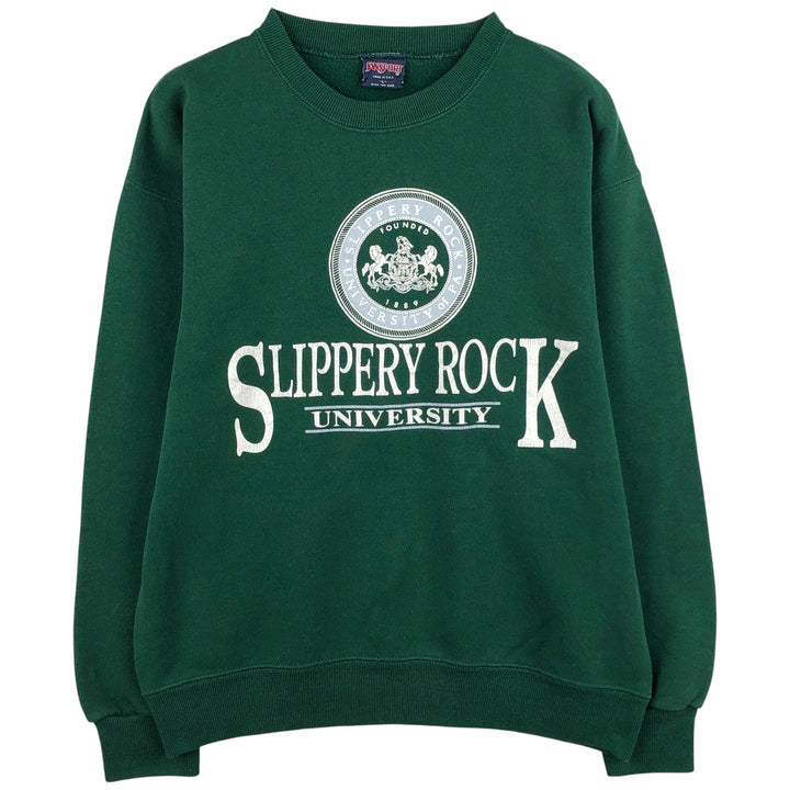 Vintage 90'S Jansport triple print college sweatshirt, made in the USA, men's size L polyester green type Vintage Second Hand