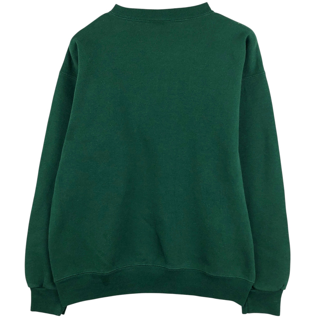 Vintage 90'S Jansport triple print college sweatshirt, made in the USA, men's size L polyester green type Vintage Second Hand