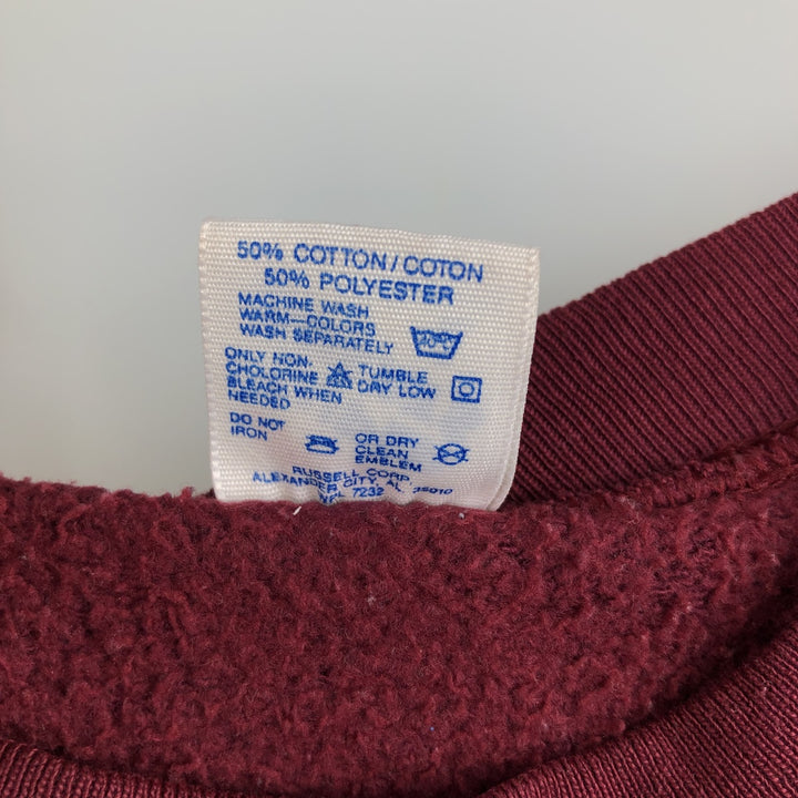 Vintage 90'S Jerzees Super Sweats college sweatshirt, made in the USA, size L, men's cotton wine-red Vintage Second Hand