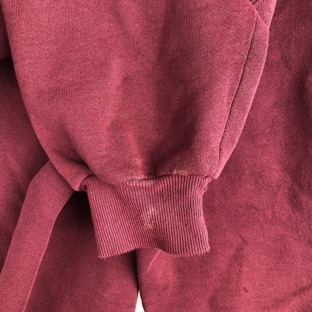 Vintage 90'S Jerzees Super Sweats college sweatshirt, made in the USA, size L, men's cotton wine-red Vintage Second Hand