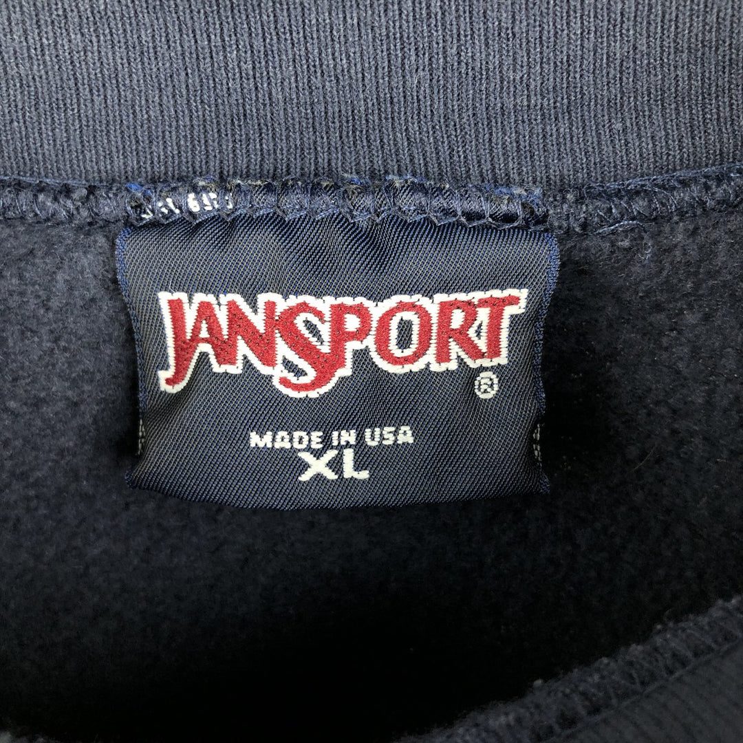 Vintage 90'S JanSport Notre Dame University College Sweatshirt, Made in USA, Men's XL cotton navy blue type Vintage Second Hand