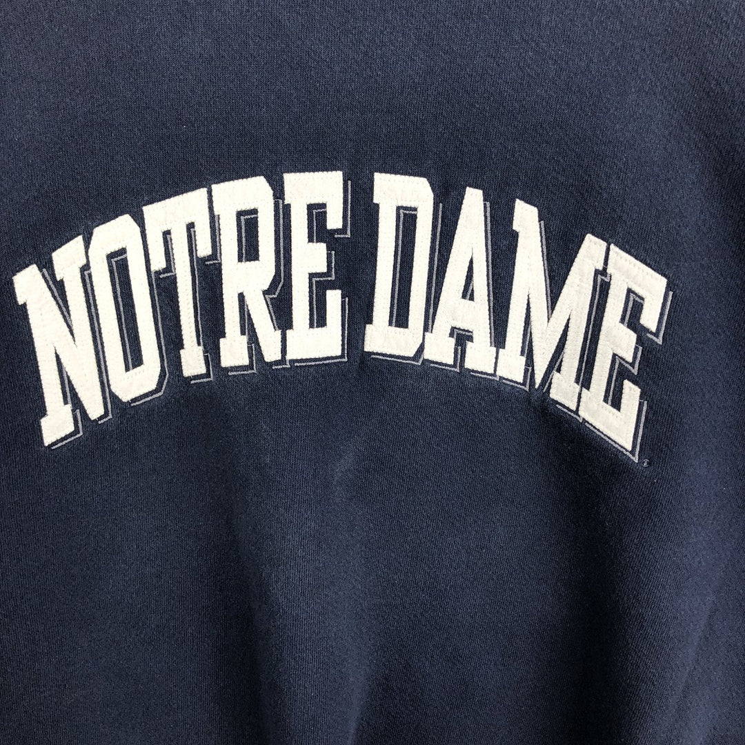 Vintage 90'S JanSport Notre Dame University College Sweatshirt, Made in USA, Men's XL cotton navy blue type Vintage Second Hand