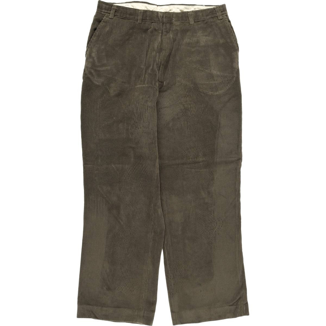 2000'S Orvis corduroy pants, made in the USA, men's size W33 cotton Green type dark green Vintage Second Hand