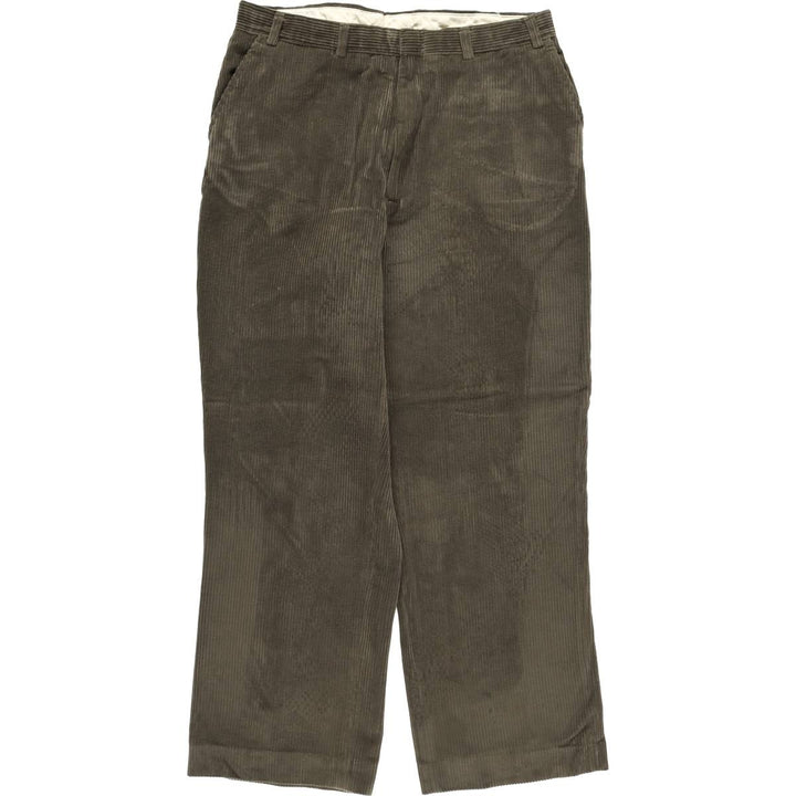 2000'S Orvis corduroy pants, made in the USA, men's size W33 cotton Green type dark green Vintage Second Hand