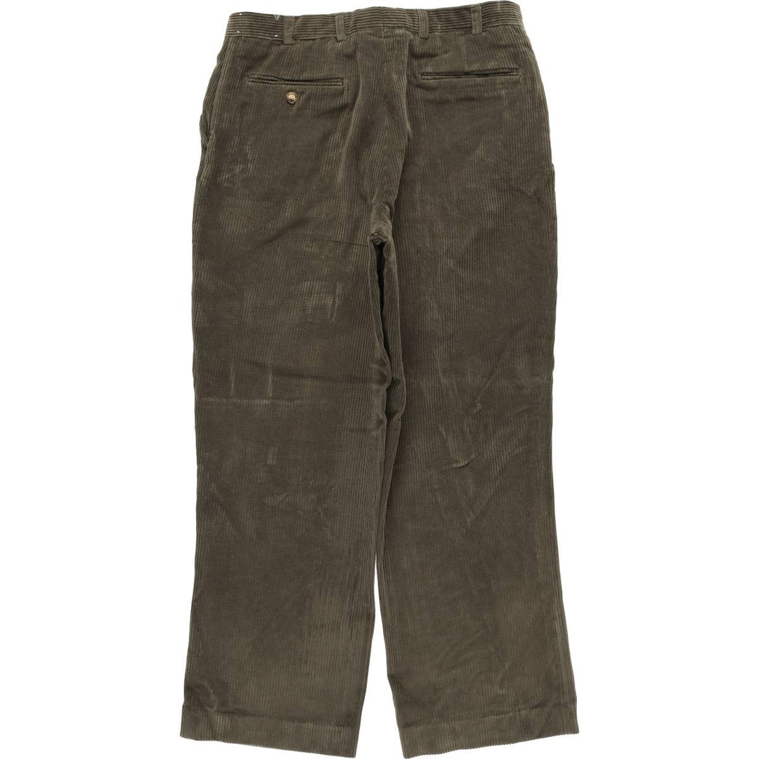 2000'S Orvis corduroy pants, made in the USA, men's size W33 cotton Green type dark green Vintage Second Hand