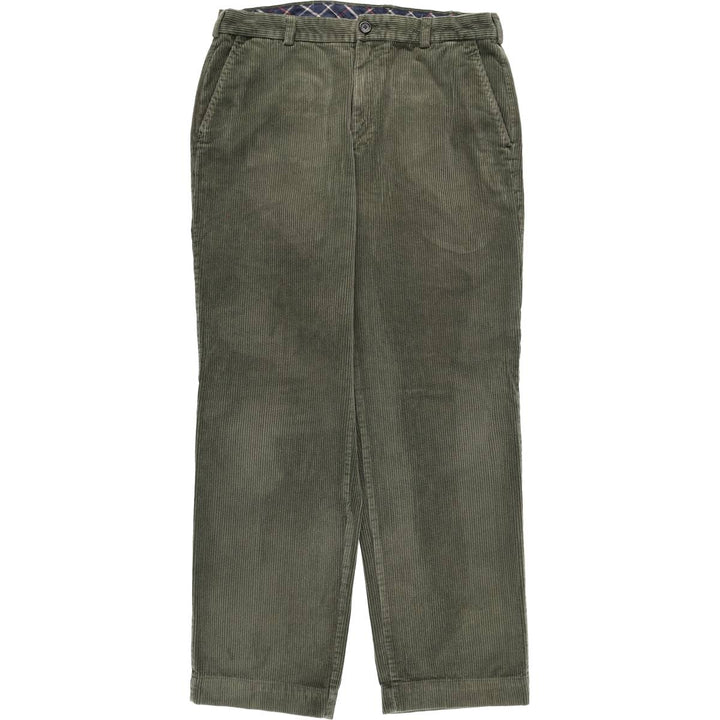 Brooks Brothers 346 Corduroy Pants for Men, W34 equivalent cotton Green type dark green Vintage Second Hand