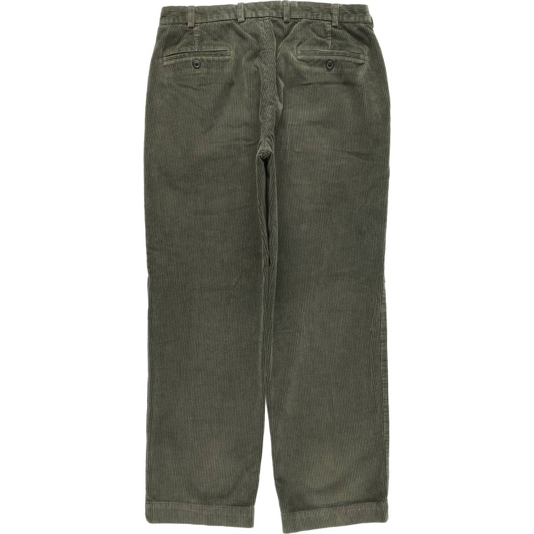 Brooks Brothers 346 Corduroy Pants for Men, W34 equivalent cotton Green type dark green Vintage Second Hand