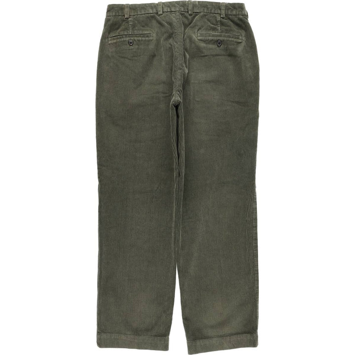 Brooks Brothers 346 Corduroy Pants for Men, W34 equivalent cotton Green type dark green Vintage Second Hand