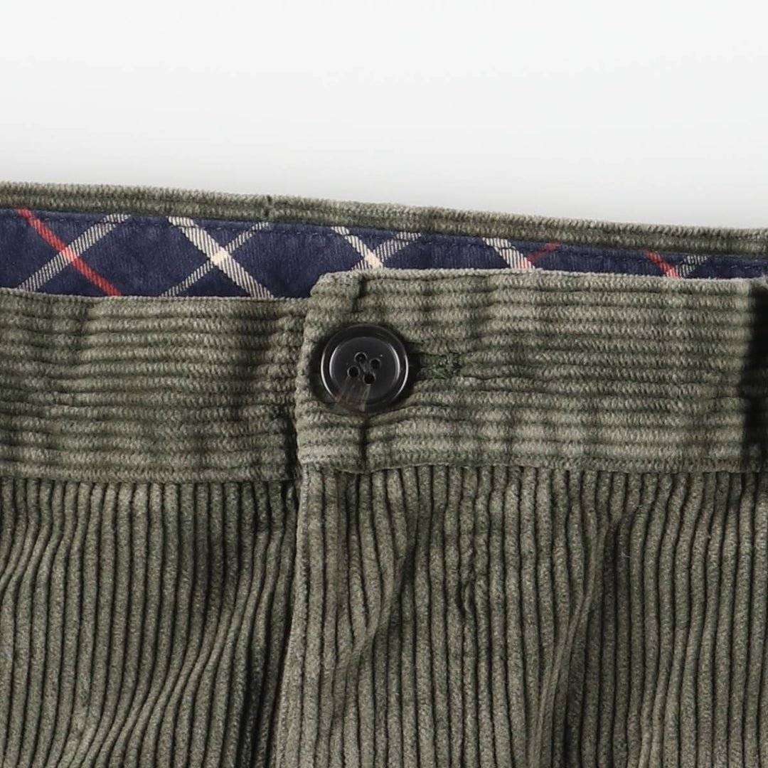 Brooks Brothers 346 Corduroy Pants for Men, W34 equivalent cotton Green type dark green Vintage Second Hand