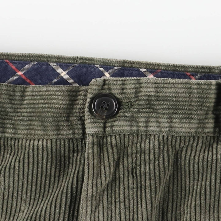Brooks Brothers 346 Corduroy Pants for Men, W34 equivalent cotton Green type dark green Vintage Second Hand